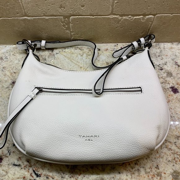 Tahari Exclusive Parks Small Hobo Bag White - Picture 4 of 8